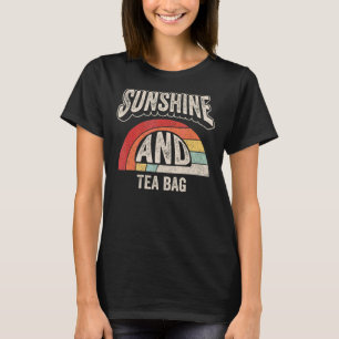 Vintage Retro Sunshine och Tea Bag Sommar 7 T Shirt