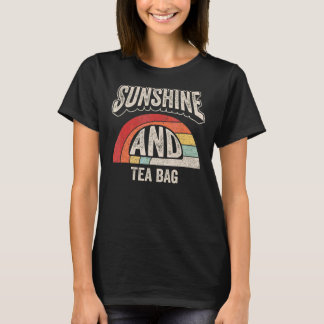 Vintage Retro Sunshine och Tea Bag Sommar 7 T Shirt