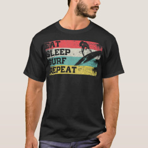 Vintage Retro Surfa i viloläge Upprepa Surfing Sur T Shirt