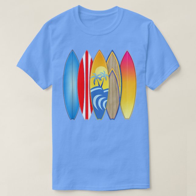 Vintage Retro Surfboard Surfning T-Shirt (Design framsida)
