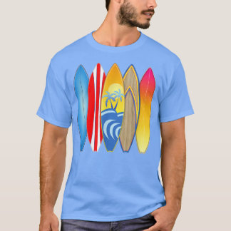 Vintage Retro Surfboard Surfning T-Shirt