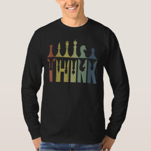 Vintage Retro Tänka Chess Delar Chess Coach Play T Shirt