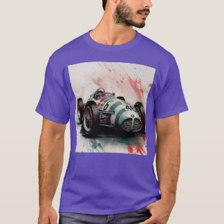 Vintage retro tävlingsbil rolig vintage familj t shirt
