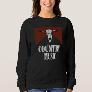 Vintage Retro Tjur Skalle Västerländsk Country Mus T Shirt