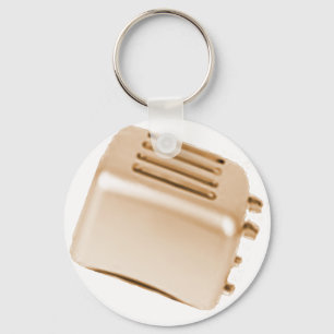 Vintage Retro Toaster Design - Orange Nyckelring