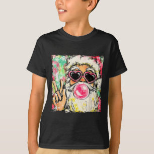 Vintage Retro Tomte Bubble Gum Nk Solglasögon Jul T Shirt