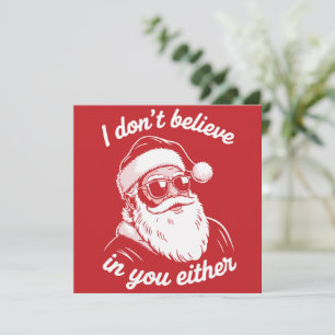 Vintage Retro Tomte Jag Tro Inte På Dig heller Julkort