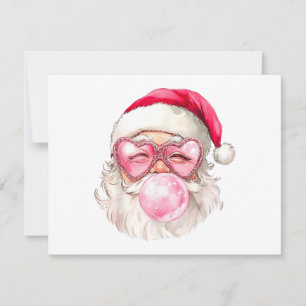 Vintage Retro Tomte Jul Bubble Gum Rosa Solglasögo