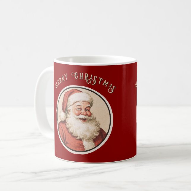 Vintage Retro Tomte  Kaffemugg (Framsida vänster)