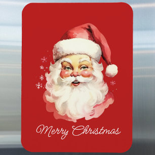 Vintage Retro Tomte Röd God Jul Magnet