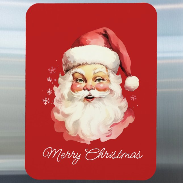 Vintage Retro Tomte Röd God Jul Magnet (Skapare uppladdad)
