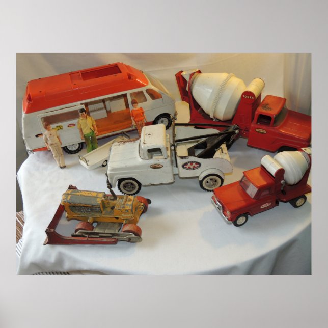 Vintage/Retro Tonka Lastbilar & Leksak Poster (Framsidan)