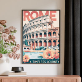Vintage Retro Travel Poster - Rom,Italien