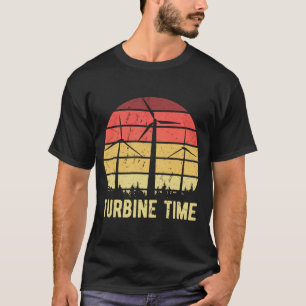 Vintage Retro Turbin Time Vind Turbin Energy Win T Shirt