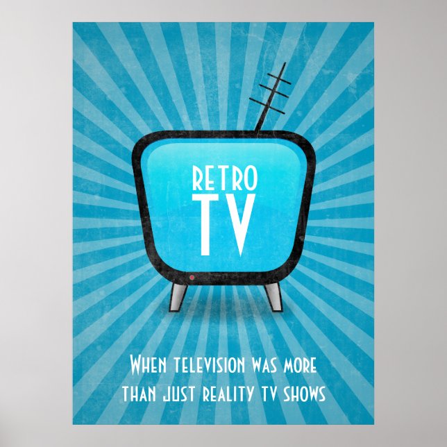 Vintage Retro TV-TV Poster (Framsidan)