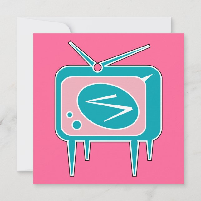 Vintage Retro TV-uppsättning (Framsida)