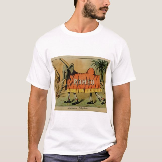 Vintage Retro Under Magic Imitation Elefant  T Shirt (Framsida)