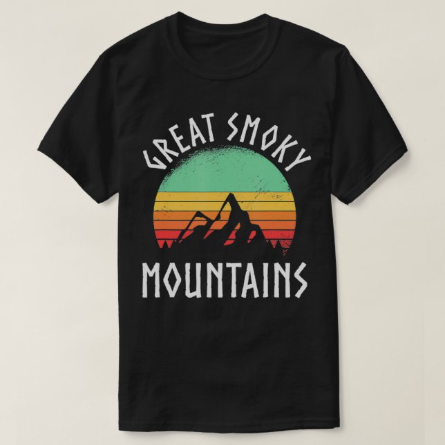 Vintage Retro Underbar Smoky Mountains nationalpar T Shirt (Design framsida)