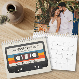 Vintage Retro Underbarare Slå kassettbandfoto Kalender