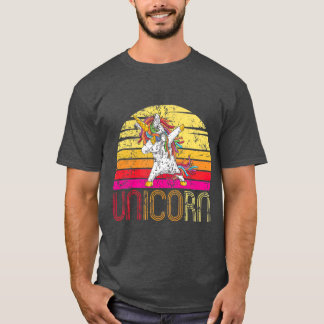 Vintage Retro Unicorn Design Rainbow Unicorn T Shirt