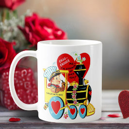 Vintage Retro-val Välj Alla hjärtans dag Kaffemugg