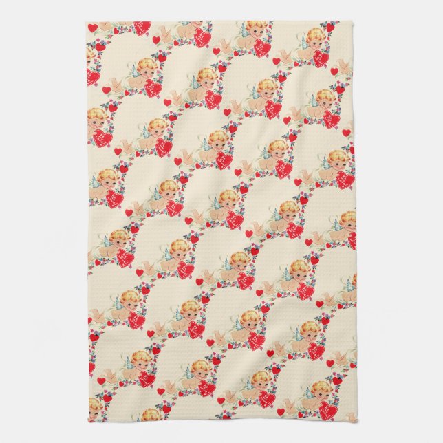 Vintage/Retro valentinCherub Kökshandduk (Vertikal)