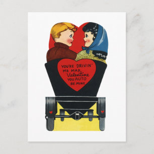 Vintage Retro Valentindagen, Kärlek och Romantik Helg Vykort