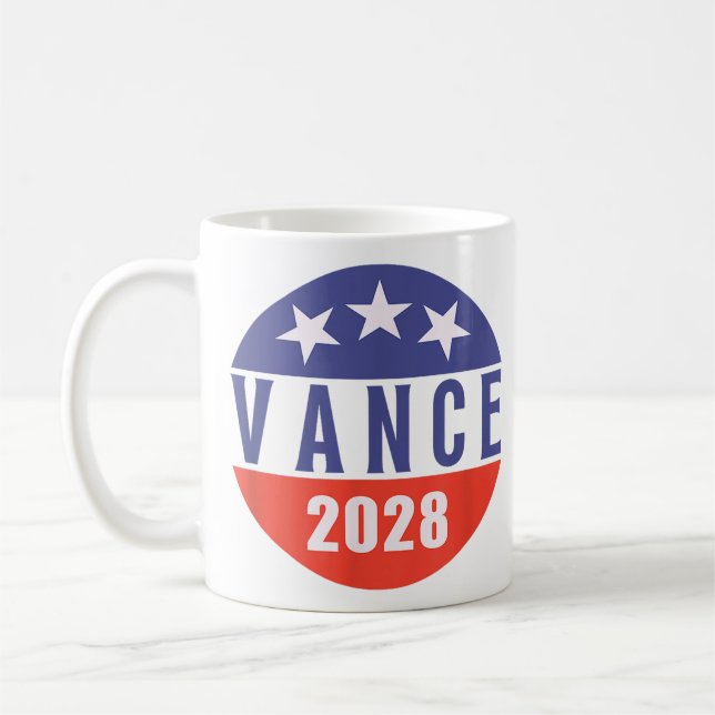 Vintage Retro Vance 2028 för presidentvalet  Kaffemugg (Vänster)