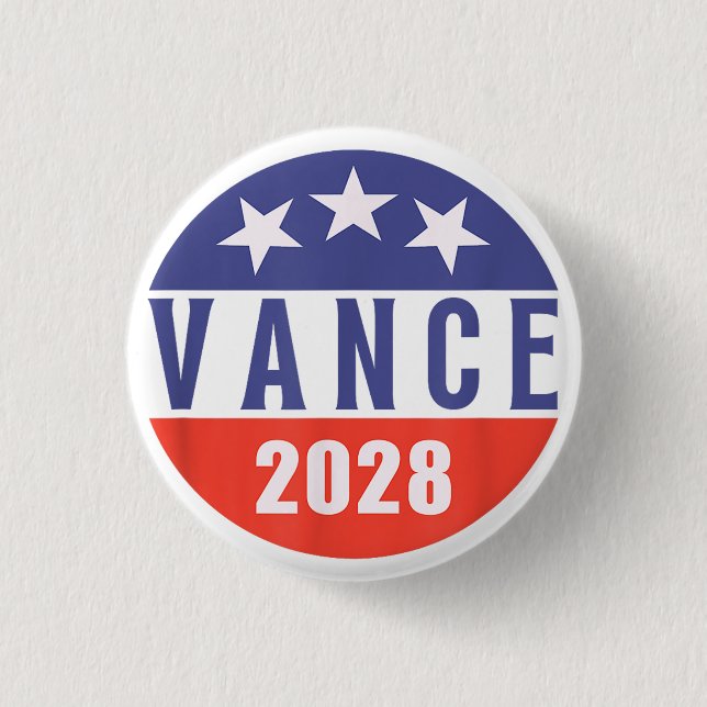 Vintage Retro Vance 2028 för presidentvalet  Knapp (Framsida)