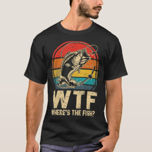 Vintage Retro Var är fiskaren? T Shirt