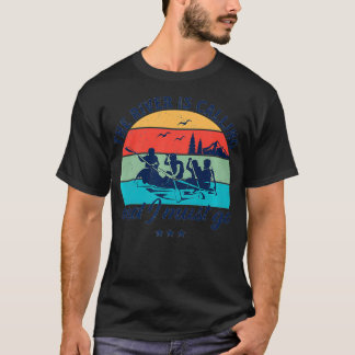 Vintage Retro Vatten som uppför floden håller på a T Shirt