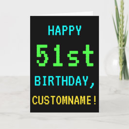 Vintage/retro-videospel för roligt 51:a födelsedag kort