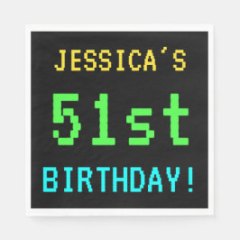 Vintage/retro-videospel för roligt 51:a födelsedag pappersservett