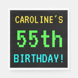 Vintage/retro-videospel för roligt 55:e födelsedag pappersservett