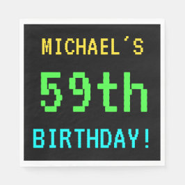 Vintage/retro-videospel för roligt ser ut 59:e föd pappersservett