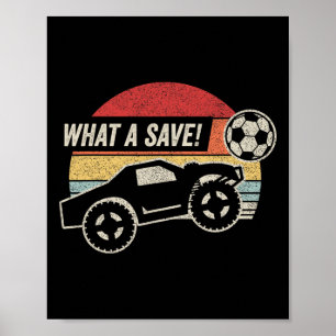 Vintage Retro Vilken Räddning! Rocket Rc Fotboll B Poster