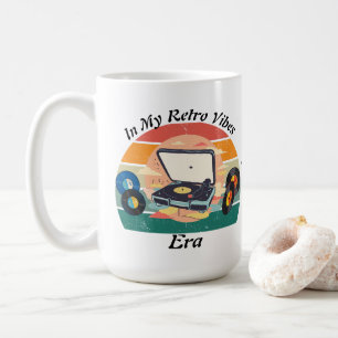 Vintage retro vinyl-mugg kaffemugg
