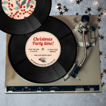 Vintage Retro Vinyl Record Music jul Party
