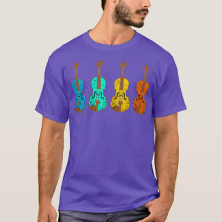 Vintage Retro Violin T Shirt