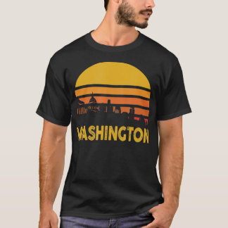 Vintage Retro Washington DC Skyline juli 4:e index T Shirt