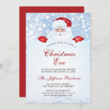 Vintage Retro Watercolor Jultomten jul Kväll