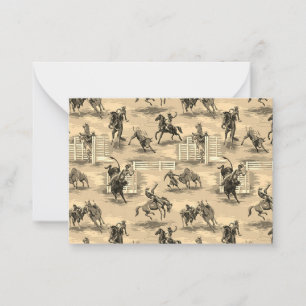 Vintage Retro Western Rodeo Cowboy Vykort
