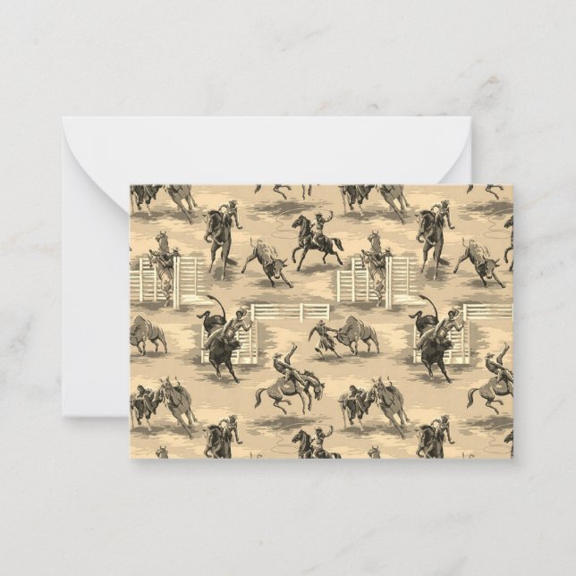 Vintage Retro Western Rodeo Cowboy Vykort (Framsida)