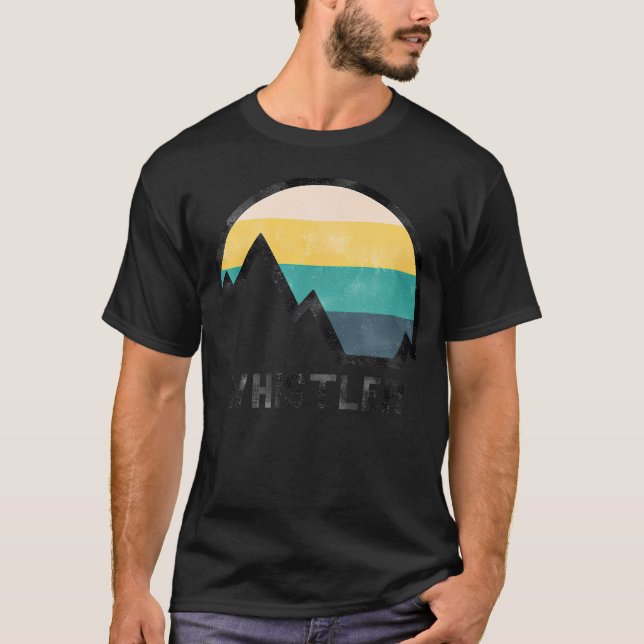 Vintage Retro Whistler Kanada T Shirt (Framsida)