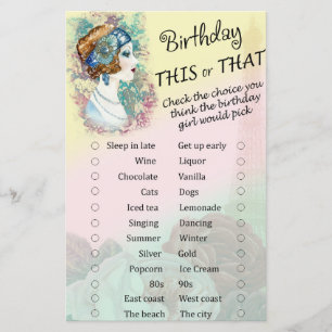 Vintage Retro Woman Birthday i det ena eller det a