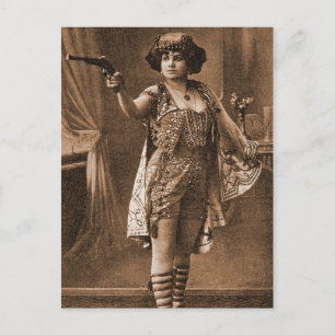 Vintage Retro Women Sideshow Elly De Sarto Vykort