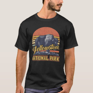 Vintage Retro Yellowstone nationalpark T Shirt