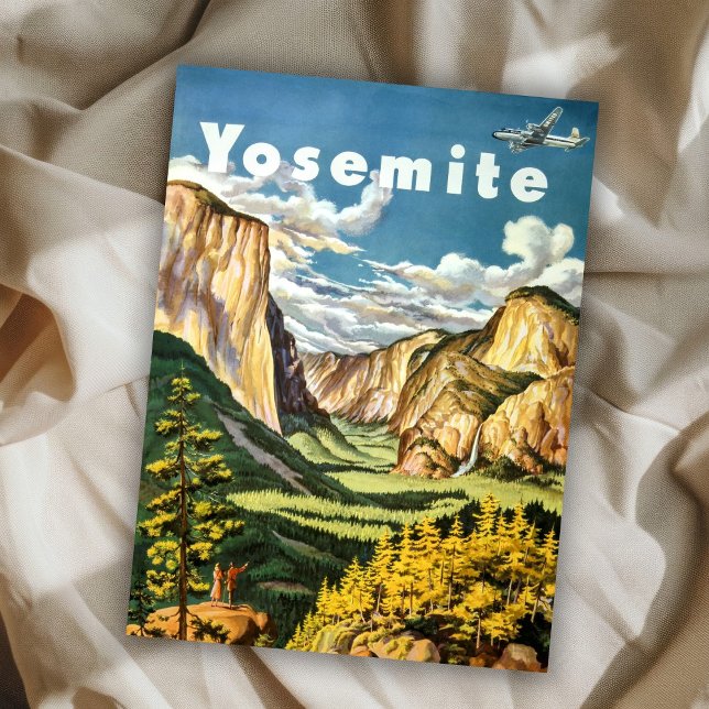 Vintage Retro Yosemite National Park Travel Vykort (Skapare uppladdad)