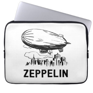 Vintage Retro Zeppelin - Dirigible Luftskepp Skiss Laptop Fodral