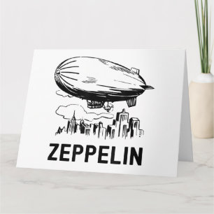 Vintage Retro Zeppelin - Sketch för identifierbart Kort